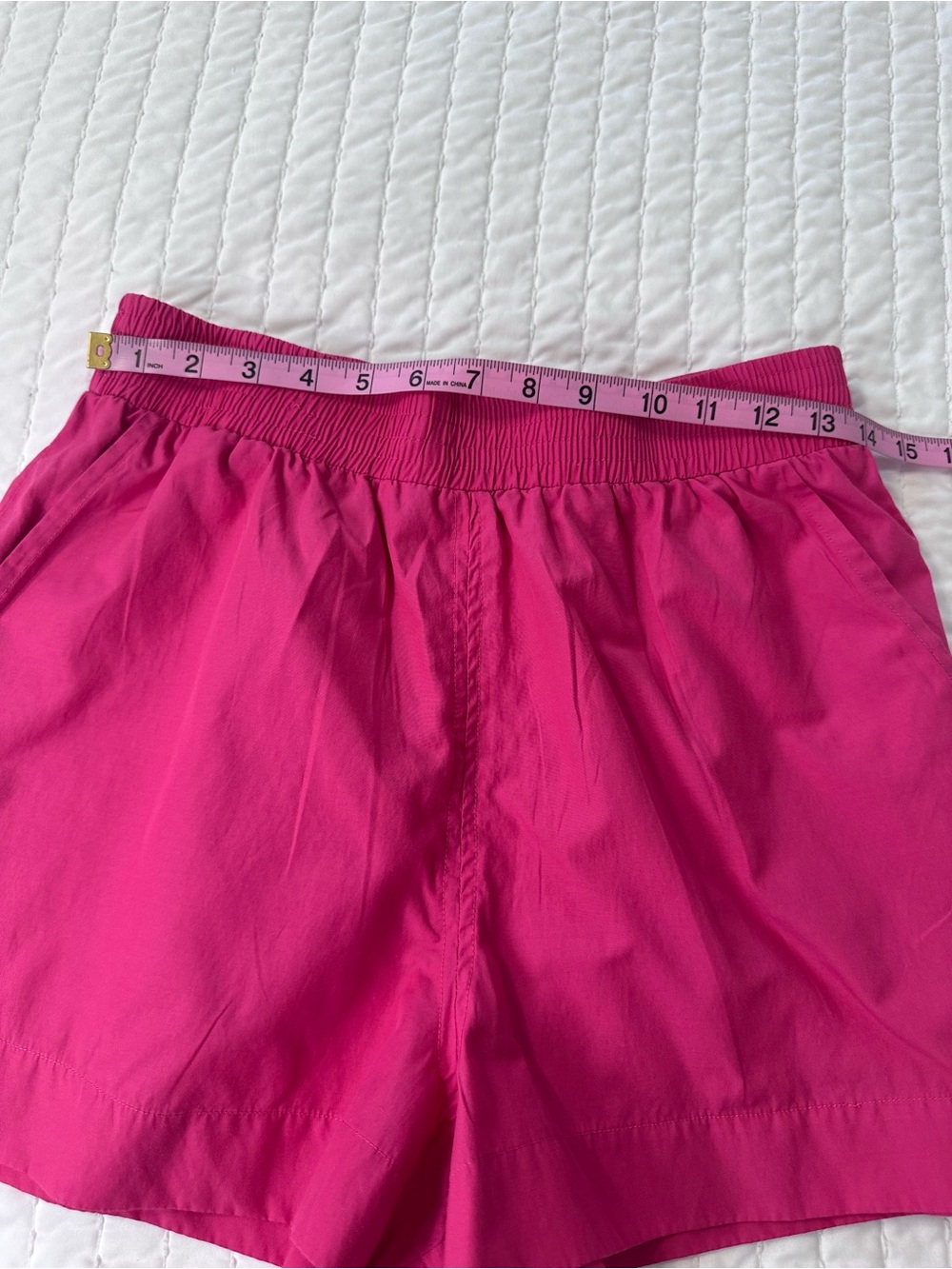 French Connection Set of Two Bright Pink Poplin Popover Fairycore Top M Short S - Picture 12 of 16